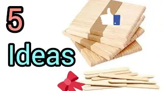 5 easy crafts from ice cream sticks|wallhanging from ice cream sticks#craftideas