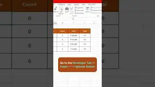 How to use Spinner in Excel sheet? #exceltech #excelformula #excelfunction #excellookup #excelsheet