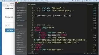 PHP and database | 014 Refactoring The Update Query into a Function