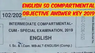 Bihar Board 12th English 50 Compartmental objective answer 2019 - Samrat Sir