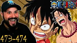 Luffy Vs The Admirals?! ONE PIECE Anime Ep 473-474 First Time Reaction