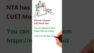 (Not relevant any more, please refer next shorts video) CUET Mock Test is live | CUET | NTA