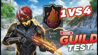 FF LIVE GUILD TEST 1 VS 4 🔥 FREE FIRE LIVE GUILD TEST 🔥 LIVE GUILD TESTING #nonstopgaming #fflive