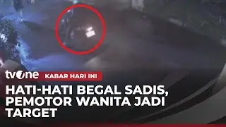 Terekam CCTV Begal Bersenjata Tajam Incar Pemotor Wanita di Bekasi | Kabar Hari Ini