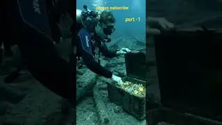 a Scuba diver find a treasure box Deep of ocean #deepseadiver #underwatertreasure