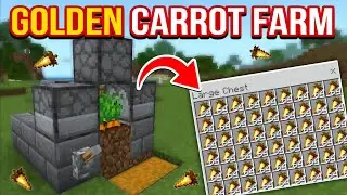 How to Make Unlimited Golden Carrot Farm in Minecraft Bedrock 1.20! (Amazing Farm)