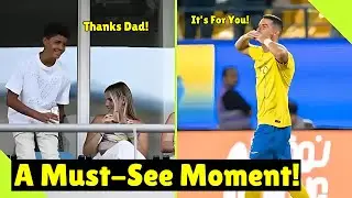 Cristiano Ronaldo dedicated his 902nd career goal to his eldest son, Cristiano Jr.