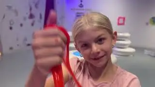 Sloo Moo Institute Houston - Grace Gerszewski playing with slime