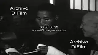 Panamanian boxer Ismael Laguna trains for the fight with Nicolino Locche 1965 ARCHIVE FOOTAGE