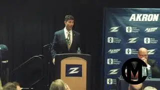 Akron U introduces New Football Coach Tom Arth/ Once was back up to Peyton Manning