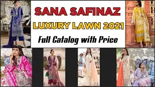 Sana Safinaz Luxury Lawn Collection 2021 with Price Full Catalog | Summer Lawn Collection 2021