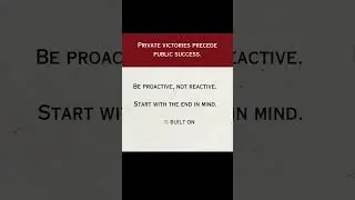 The 7 Habits Of Highly Effective People - Stephen Covey #motivation #shorts #mindset #inspiration