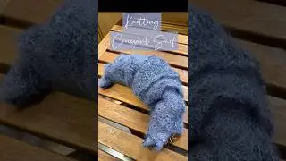 Knitting Croissant Scarf | Purple Blue | Daily Vlog | Vlog