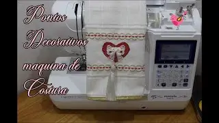 Pontos Decorativos Maquina de Costura