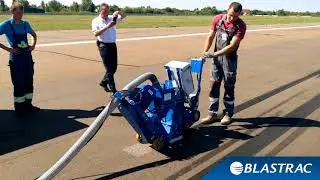 Shot blasting demo at the international airport Kiev