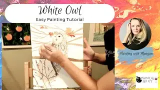 How to Paint a White Owl - Easy Acrylic Painting Tutorial for Beginners