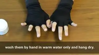 1 Pair Copper Fiber Therapy Arthritis Compression Gloves
