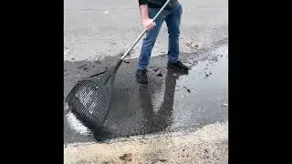 Rake in water