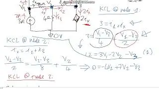 Devre Teorisi 1 | Düğüm Analizi Soru Çözümü (KCL) | Solving Question for Nodal Analysis (KCL)