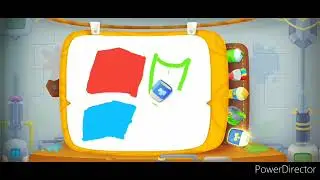 How draw windows logo on little panda's drawing board?