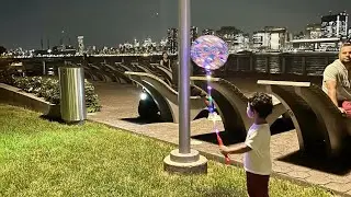 Summer walks along the city skyline 