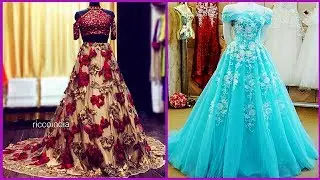 ➤ Latest Party Wear Dress Ideas 2018 lI Designer Long Frock Dresses