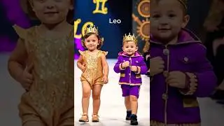 12 Zodiac Baby Models ✨ Tiny Fashion Show on a Galaxy Runway! 👶♈♉♊♋♌♍
