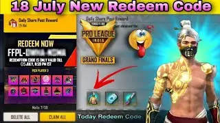 FREE FIRE REDEEM CODE TODAY 18 JULY || FREE FIRE REDEEM CODE TODAY | ROCKY PET REDEEM CODE FFPL