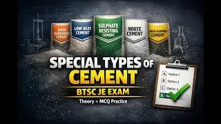 Special Types of Cement | BTSC JE Cement Part-4 | Theory + MCQ Practice