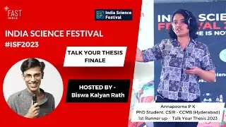 Talk Your Thesis 2023 | Annapoorna P K | #ISF2023