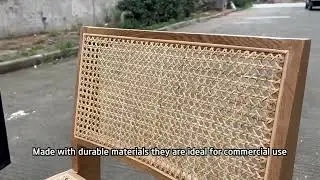 solid oak Wood with caned dining chair DC5807 ( Modern Antique Design Villa Hotel Restaurant chairs)