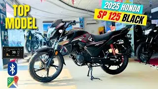 Honda SP 125 New 2025 Top Model Black Detailed Review Price | Changes | All Features | TFT Console🔥