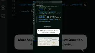 Interview question : How to merge two objects. #js #javascript #viral #frontend #react #shortvideo