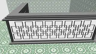 Encaustic cement tile - CTS 28.1 3D perspective design - Vietnam cement tile