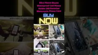Bike Phone Mount Waterproof Cell Phone Holder 360 Rotation Motorcycle Phone Case  #shorts