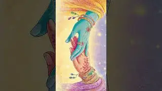 🎶 Divine Krishna Flute Art 🦚 | Celestial Indian Goddess Dance Fantasy 🌸☁️ #krishna #radha #love