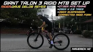 29er x 2.0 Tires sa 26er TOSEEK Rigid Fork sa 27.5er GIANT TALON 3 MTB Frame ni Dave Delos Reyes