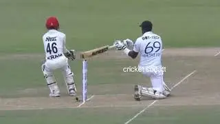 Angelo Mathews unfortunately his bat hit the stumps and getting out in Sri Lanka vs Afghanistan test