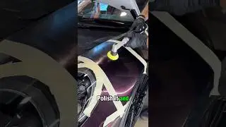 Can You Polish Vinyl Wrap? 🤔 | #carwrapping #carwrap #vinylwrap #paintcorrection #cars #shorts