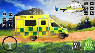 Police Ambulance Helicopter - Offroad Police Flying Ambulance Simulator Game | Android Gameplay