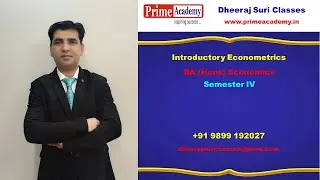 Introductory Econometrics, Economics (H) Semester IV (DU), Course Introduction