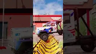 BeamNG.drive A Chemical Transport Truck Vs Reverse Speed Bump Spintires Mudrunner Eps 108