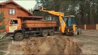 Строительство биобассейна 1. Разработка котлована.