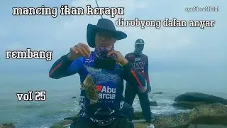 tarikan ikan kerapu.mancing pinggiran di pantai robyong sluke@SYAFII96