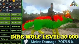 ARK MOBILE ||TAMING DIREWOLF LEVEL 20,000 (lobo level 20.000)