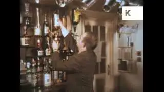 1960s UK Country Pub, People Drinking Beer, Colour Archive Footage