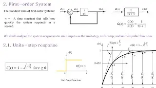  الملزمه السابعة First - order System و Unite - step response