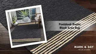 Poeldonk Rustic Black Area Rug