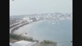 1971, Town Beach, Garrison, St Mary's, Isles of Scilly (Brief shot of Bryher/Tresco)