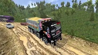 INDIAN BHARAT BENZ TIPPER TRUCK HEAVY MATERIALS TRANSPORT DRIVING | BUS SIMULATOR INDONESIA @DKGAMER